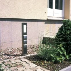 Albert 2-fach Steckdosensäule aus Edelstahl