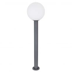 GLOBO E27 Sockelleuchte 100 cm Wegeleuchte aus Aluminiumdruckguss mit Glas kugel opal für Außen/Garten anthrazit ø 25 cm IP44 -Wegeleuchten Verkaufsladen e27 sockelleuchte 100 wegeleuchte 31863b1280x1280 globo 31863