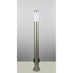 GLOBO E27 Sockelleuchte 110 cm Wegeleuchte aus Edelstahl opal mit 2 Steckdosen im Sockel Außenlampe ø 13.1 cm IP44 -Wegeleuchten Verkaufsladen e27 sockelleuchte 110 wegeleuchte 3159Ku1280x1280 globo 3159k