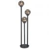 GLOBO E27 Sockelleuchte Dekoleuchte aus Aluminiumdruckguss 3 Kugeln mit Dekorstanzungen anthrazit IP44 -Wegeleuchten Verkaufsladen e27 sockelleuchte dekoleuchte aus 31808 3a1280x1280 globo 318083