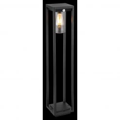 GLOBO E27 Sockelleuchte mit Bewegungsmelder aus Aluminiumdruckguss klar 80 cm Laterne für Außen/Garten matt schwarz IP44 -Wegeleuchten Verkaufsladen e27 sockelleuchte mit bewegungsmelder 3135S3Sax1280x1280 globo 3135s3s