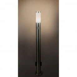 GLOBO E27 Sockelleuchte mit Bewegungsmelder und 2 Steckdosen Wegeleuchte 110 cm aus Edelstahl mit 3 Einstellungen ø 13.1 cm IP44 -Wegeleuchten Verkaufsladen e27 sockelleuchte mit bewegungsmelder 3159KSs1280x1280 globo 3159ks