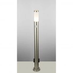 GLOBO E27 Sockelleuchte mit Bewegungsmelder und 2 Steckdosen Wegeleuchte 110 cm aus Edelstahl mit 3 Einstellungen ø 13.1 cm IP44 -Wegeleuchten Verkaufsladen e27 sockelleuchte mit bewegungsmelder 3159KSt1280x1280 globo 3159ks