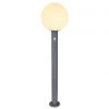GLOBO E27 Sockelleuchte mit Bewegungsmelder 100 cm Wegeleuchte aus Aluminiumdruckguss mit Glas kugel opal für Außen/Garten anthrazit ø 25 cm IP44 -Wegeleuchten Verkaufsladen e27 sockelleuchte mit bewegungsmelder 31863Sa1280x1280 globo 31863s