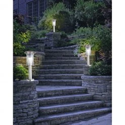 GLOBO E27 Sockelleuchte Wegeleuchte aus Edelstahl und Polycarbonat klar Sockel Außenlampe 45 cm ø 19 cm IP44 -Wegeleuchten Verkaufsladen e27 sockelleuchte wegeleuchte aus 3153amKopie1280x1280 globo 3153