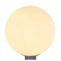 GLOBO E27 Sockelleuchte 38 cm Wegeleuchte aus Aluminiumdruckguss mit Glas kugel opal für Außen/Garten anthrazit ø 25 cm IP44 -Wegeleuchten Verkaufsladen e27 sockelleuchte wegeleuchte aus 31861e1280x1280 globo 31861