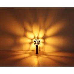 GLOBO E27 Sockelleuchte Wegeleuchte Dekoleuchte aus Edelstahl und Aluminiumdruckguss klar dekorative Kugel mit Dekorstanzungen für Außen/Garten anthrazit ø 20 cm IP44 -Wegeleuchten Verkaufsladen e27 sockelleuchte wegeleuchte dekoleuchte 31806s1280x1280 globo 31806