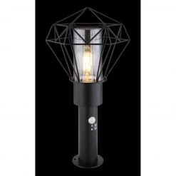 GLOBO E27 Sockelleuchte 50 cm Wegeleuchte mit Bewegungsmelder aus Edelstahl klar GitterSchirm für Außen/Garten schwarz IP44 -Wegeleuchten Verkaufsladen e27 sockelleuchte wegeleuchte mit 31356Sax1280x1280 globo 31356s