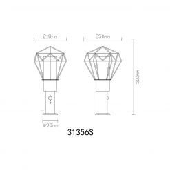 GLOBO E27 Sockelleuchte 50 cm Wegeleuchte mit Bewegungsmelder aus Edelstahl klar GitterSchirm für Außen/Garten schwarz IP44 -Wegeleuchten Verkaufsladen e27 sockelleuchte wegeleuchte mit 31356Szld1280x1280 globo 31356s