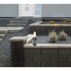 GLOBO E27 Sockelleuchte 45 cm Wegeleuchte mit 2 Steckdosen im Sockel für Außen/Garten anthrazit ø 12.7 cm IP44 -Wegeleuchten Verkaufsladen e27 sockelleuchte wegeleuchte mitsteckdosen 3158AKam1280x1280 globo 3158ak