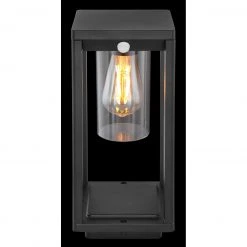 GLOBO E27 Tischleuchte mit Bewegungsmelder aus Aluminiumdruckguss klar 35 cm Laterne für Außen/Garten matt schwarz IP44 -Wegeleuchten Verkaufsladen e27 tischleuchte mit bewegungsmelder 3135S1Scx1280x1280 globo 3135s1s