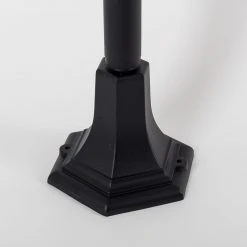 K.S. Verlichting Klassische E27 Wegeleuchte in schwarz mit Glasschutz, aus Aluminium pulverbeschichtet Höhe 100cm, IP44 , nostalgische Außenleuchte mit massivem Sockel -Wegeleuchten Verkaufsladen klassische e27 wegeleuchte schwarz 57284 3 ksverlichting 5071s4zwart