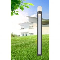 GLOBO LED Sockelleuchte 110 cm hoch Wegeleuchte aus Aluminiumdruckguss opal klar Außenlampe grau ø 11 cm IP44 -Wegeleuchten Verkaufsladen led sockelleuchte 110 hoch 34013am1280x1280 globo 34013