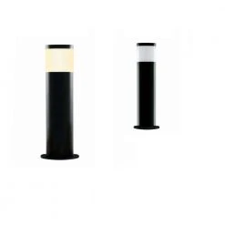 Heitronic LED Sockelleuchte Camella schwarz aus pulverbeschichtetem Edelstahl