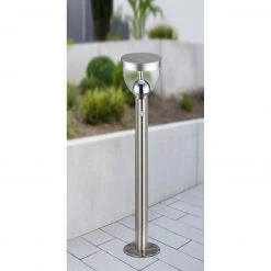 GLOBO LED Solarleuchte Sockelleuchte mit Bewegungsmelder mit Erdspitz 95 cm Außenleuchte aus Edelstahl mit 3-Einstellungen 70-350-550lm und Akku 3000K IP44 -Wegeleuchten Verkaufsladen led solarleuchte sockelleuchte mit 33437amb1280x1280 globo 33437