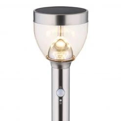 GLOBO LED Solarleuchte Sockelleuchte mit Bewegungsmelder mit Erdspitz 95 cm Außenleuchte aus Edelstahl mit 3-Einstellungen 70-350-550lm und Akku 3000K IP44 -Wegeleuchten Verkaufsladen led solarleuchte sockelleuchte mit 33437e1280x1280 globo 33437