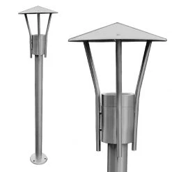 LHG Lights LED Wegeleuchte, Edelstahl, 80cm hoch, Gartenbeleuchtung, LED warmweiß