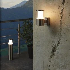 EGLO LED-Pollerleuchte in Edelstahl, Höhe 45cm -Wegeleuchten Verkaufsladen ledpollerleuchte edelstahlh45cm 1150422 eglo 94278