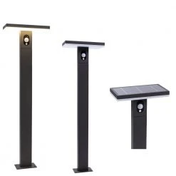 Heitronic LED-Solarwegeleuchte, Bewegungssensor, schwarz, modern, 100 cm