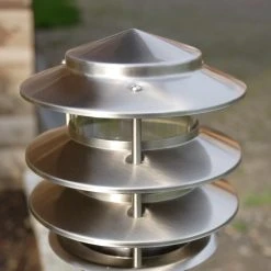 LHG Lights LHG Moderne E27 Edelstahl Wegeleuchte Lynux rund mit Bewegungsmelder bis zu 6m Reichweite, H: 51cm , mit Stahlscheiben und Schutzglas, IP 44 Pollerleuchte für den Außenbereich / Garten / Terasse -Wegeleuchten Verkaufsladen lhg moderne e27 edelstahl 1470802 lhg kh152psh05sen