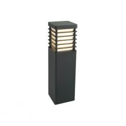 Norlys Pollerleuchte in Schwarz - eckig - Höhe 49cm - mit E27 Sockel