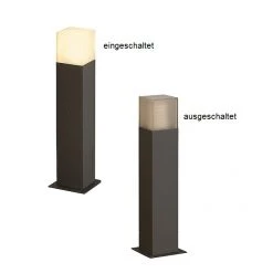 SLV S.L.V. Wegeleuchte mit grauer Rauchglasoptik, Alu anthrazit E27 -Wegeleuchten Verkaufsladen slwegeleuchte mit grauer rauchglasoptikalu 807012 slv 231225