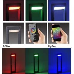 Paul Neuhaus Smart Home LED Wegeleuchte Q-ALBERT Zig Bee, dimmbar per Fernbedienung, RGBW, IP44 -Wegeleuchten Verkaufsladen smart home led wegeleuchte 1369552 paulneuhaus 968813
