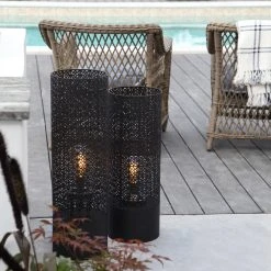 By Rydens Stehleuchte, Außen, zylinderförmig, perforiertes Muster, 67cm hoch -Wegeleuchten Verkaufsladen stehleuchteauenzylinderfrmigperforiertes muster67cm hoch 1401762 byrydens 41002104007