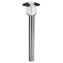 Albert Wegeleuchte aus Edelstahl mit Opalglas