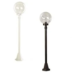 Albert Wegeleuchte mit klarem Kristallglas - Höhe 120cm