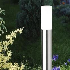 CMD Wegeleuchte, Außenleuchte für Wege und Terrasse, Edelstahl, Höhe 90cm