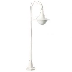 Albert Weiße Wegeleuchte aus Aluminiumguss